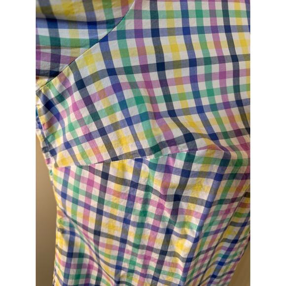 Talbots Plus Multicolor Gingham Button-Down Shirt – Size 1X-100% Cotton - Picture 8 of 11